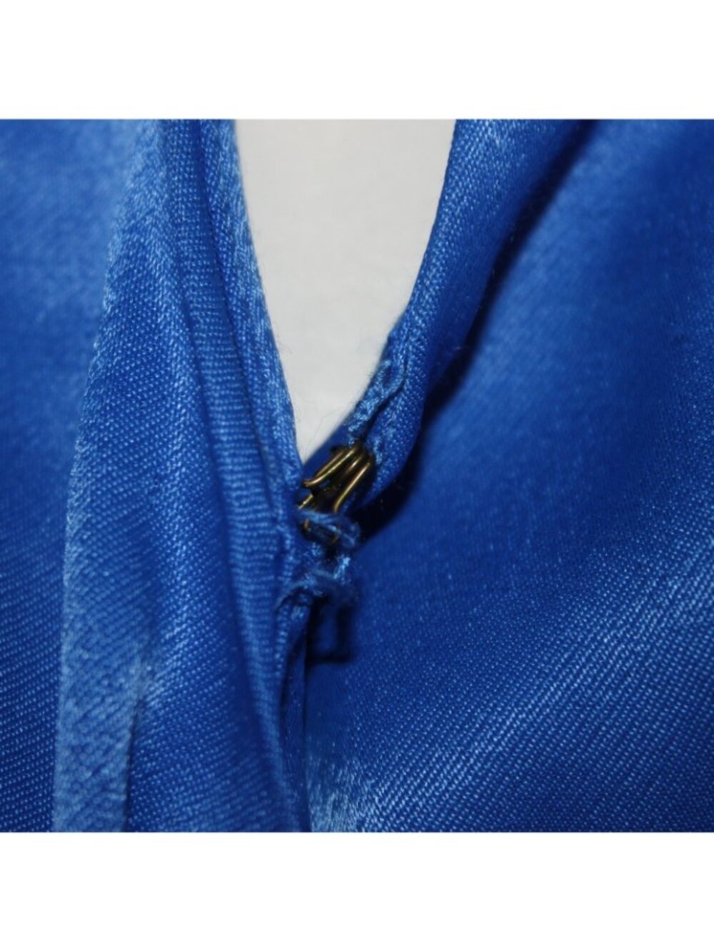 Maeve Dress Sz L Anthropology Royal Blue Open Back Collar 100% Viscose Dress - Picture 10 of 10